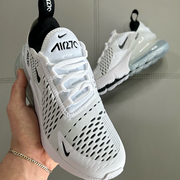 NEW NIKE AIR MAX 270 WHITE BLACK - Picture 2 of 3